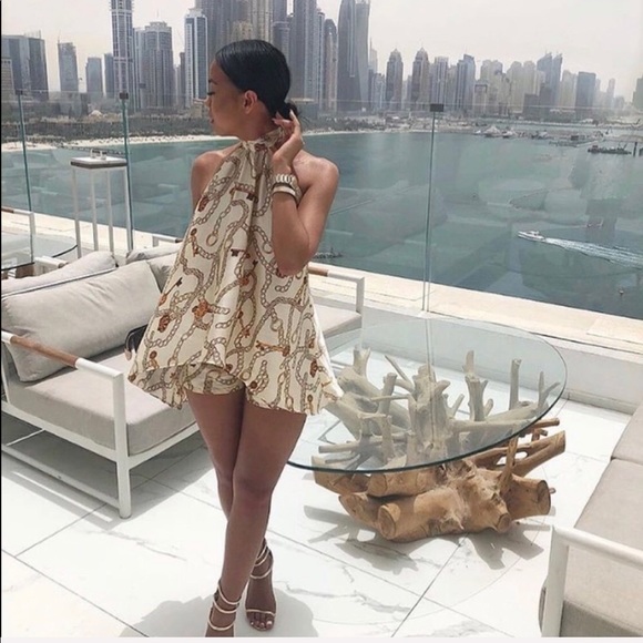 Other - New Two-Piece Halter/Short Chain Print Outfit-XL